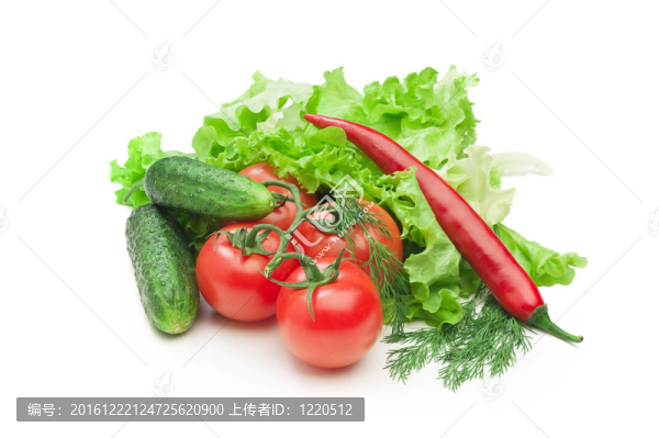 番茄；黃瓜和辣椒分離