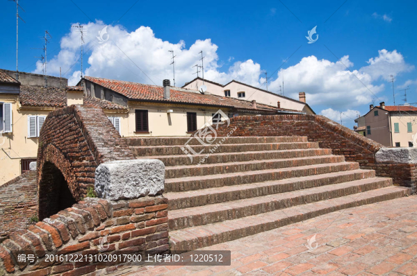 St.,Peter？橋。Comacchio。Emilia,Romagna。意大利.