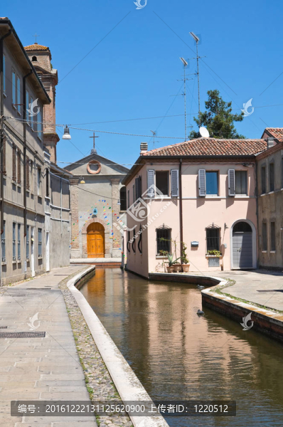 查看科馬基奧。Emilia,Romagna。意大利.
