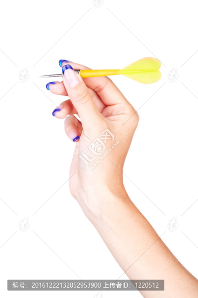 手與飛鏢箭頭