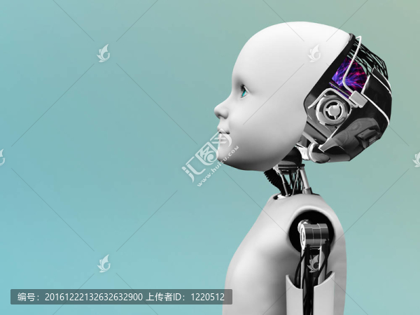 兒童機器人頭部輪廓。