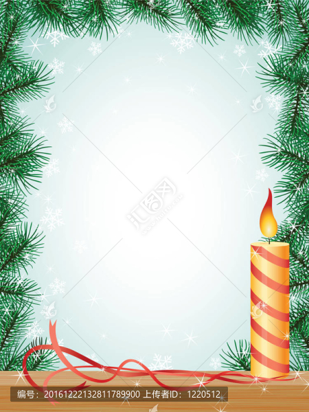 圣誕冷杉樹枝燭臺(tái)