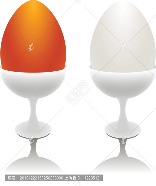 在eggcups載體蛋