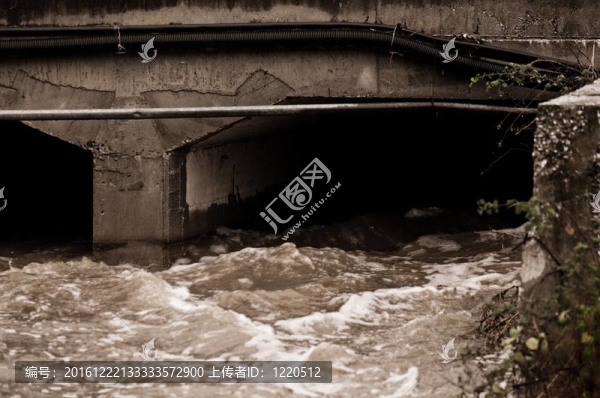 雨水淹沒運河