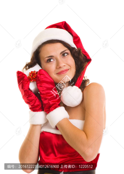 穿著克勞斯衣服的婦女