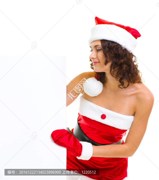 穿著克勞斯衣服的婦女
