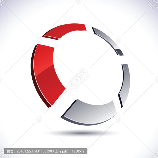 抽象三維圓形圖標(biāo)。