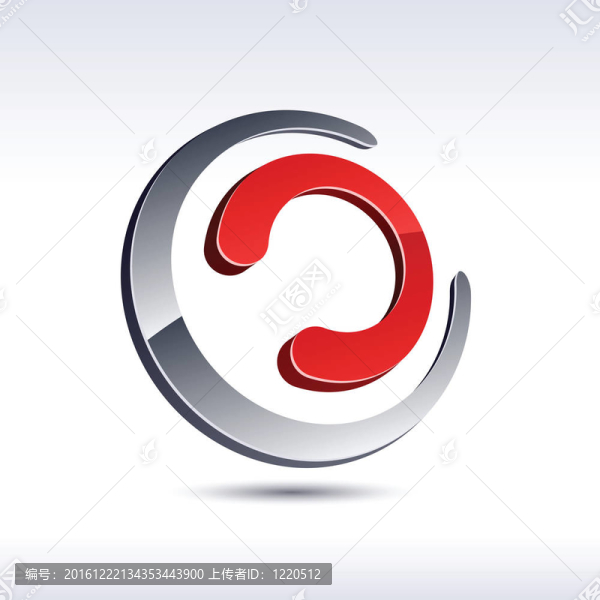 抽象三維鏈圖標(biāo)。