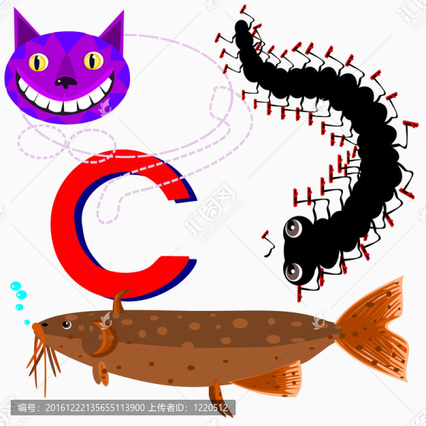 C鯰魚；蜈蚣；柴郡貓