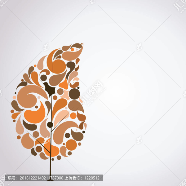 抽象秋色樹圖
