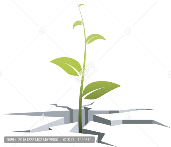一個(gè)細(xì)菌的圖，它是從地裂縫中生長(zhǎng)出來(lái)的