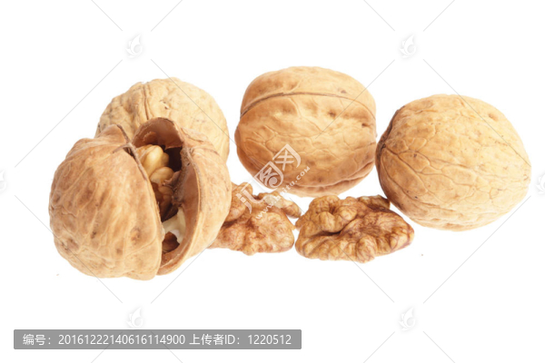白背景核桃
