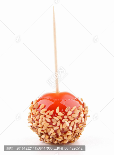 孤立的太妃糖蘋果