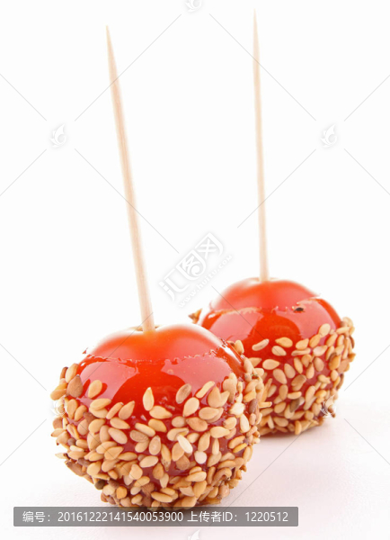 孤立的太妃糖蘋果