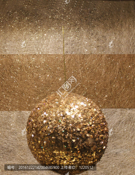 黃金閃閃圣誕玩具球