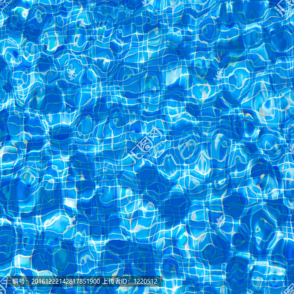 藍(lán)色瓷磚水池水波紋理