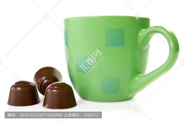 與巧克力咖啡杯