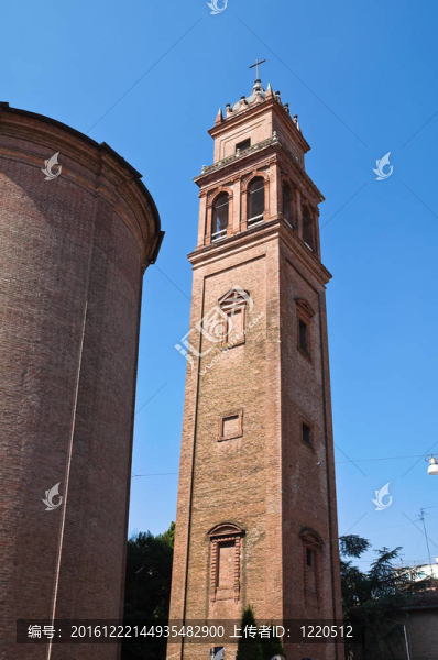 圣貝尼代托的鐘樓教堂。Ferrara。Emilia,Romagna。意大利.