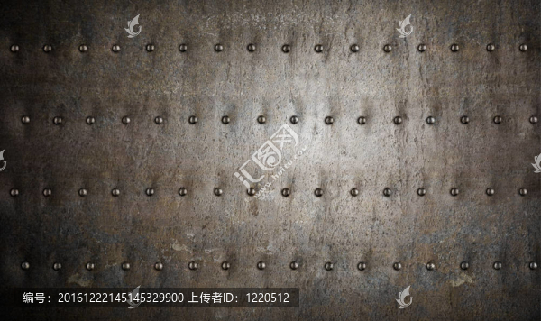 金屬背景與鉚釘