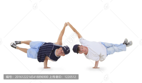 少年跳霹靂舞動作