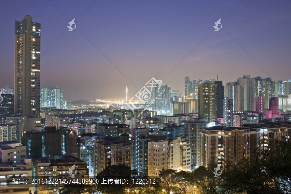 香港市中心的夜晚