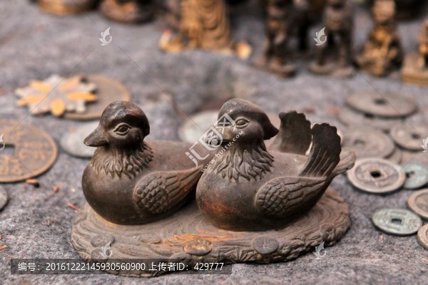 銅制鴛鴦,銅器,藝術(shù)品收藏