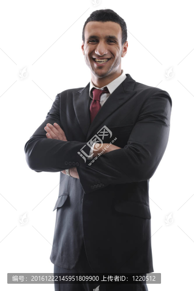 商人孤立于白色
