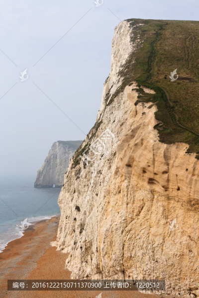 海岸懸崖；Lulworth,Cove；多塞特；南英格蘭