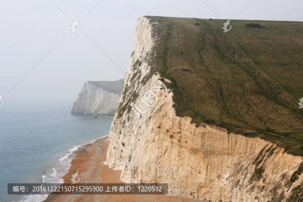 海岸懸崖；Lulworth,Cove；多塞特；南英格蘭