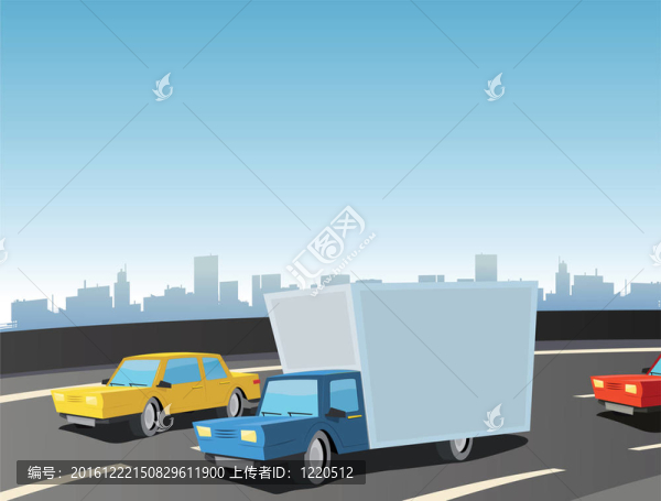 公路卡通卡車