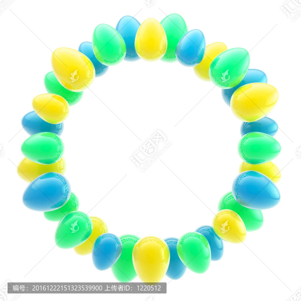 圓形復活節(jié)彩蛋光亮飾品