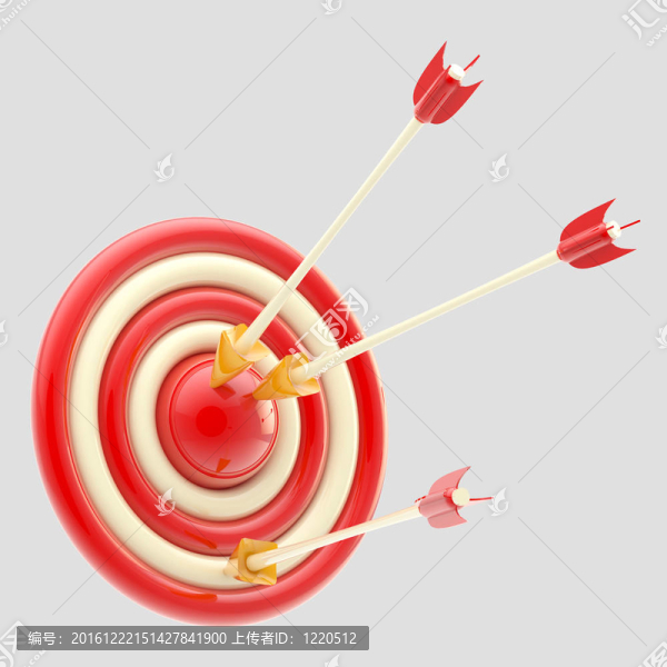 紅色目標(biāo)中的光滑箭頭