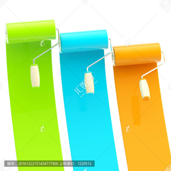 彩色筆觸彩色油漆輥