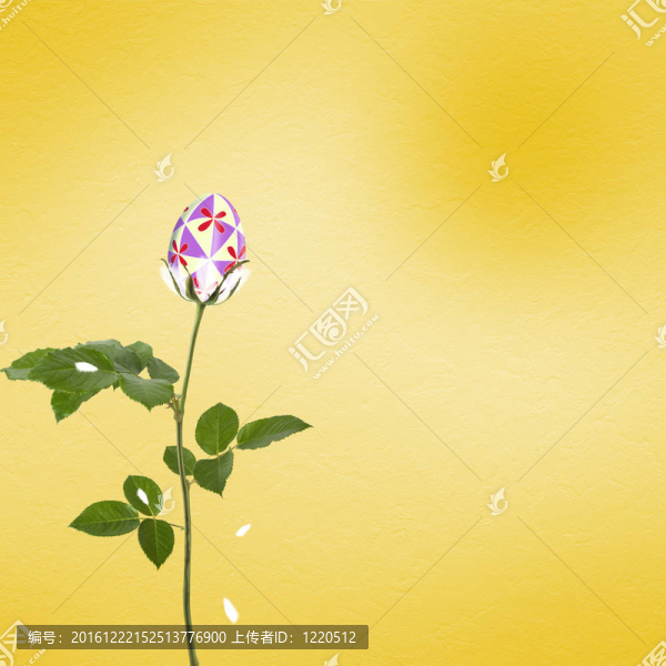 柔和的背景用五彩的雞蛋和鮮花來(lái)慶祝復(fù)活節(jié)