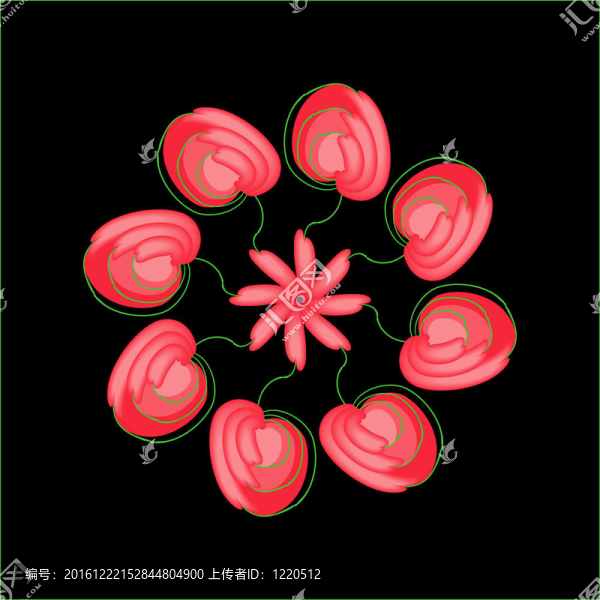 抽象紅圈