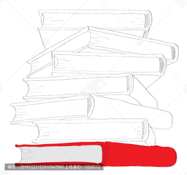 一堆白色背景下的書籍