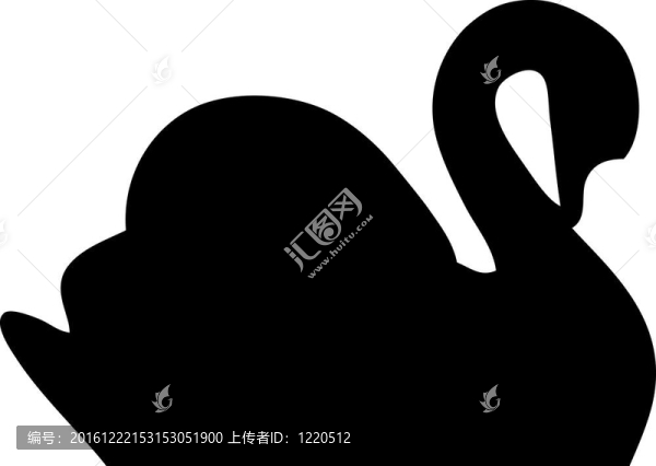 天鵝的剪影