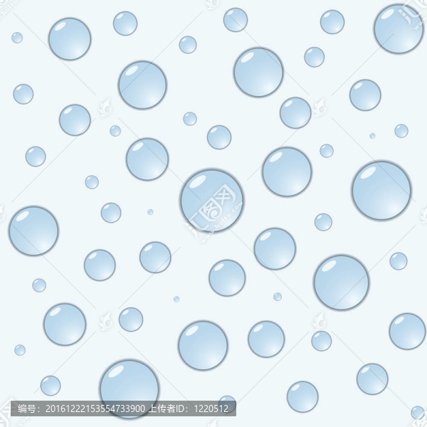水中的氣泡無縫