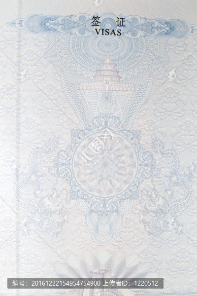 空白護(hù)照頁(yè)