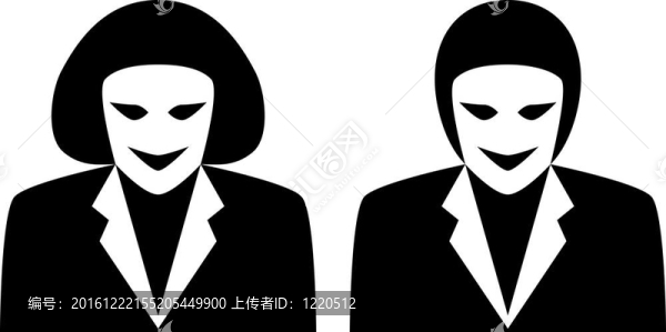 時尚男性和女性性別角色的符號