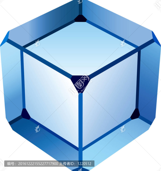 藍(lán)玻璃立方體
