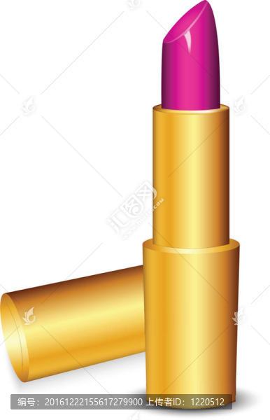 粉紅色的口紅插畫