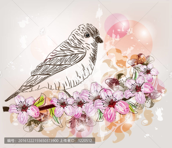 藝術花枝與鳥