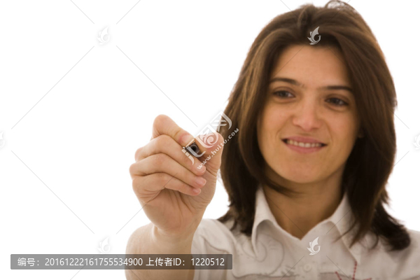 女商人在白板上書寫