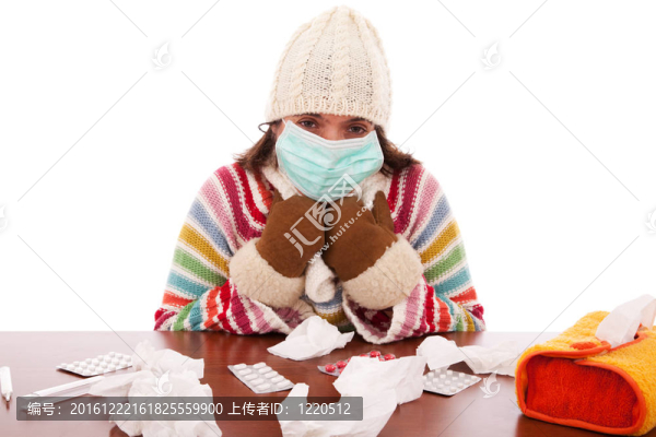 有流感癥狀的婦女