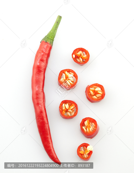 辣椒,切段的辣椒