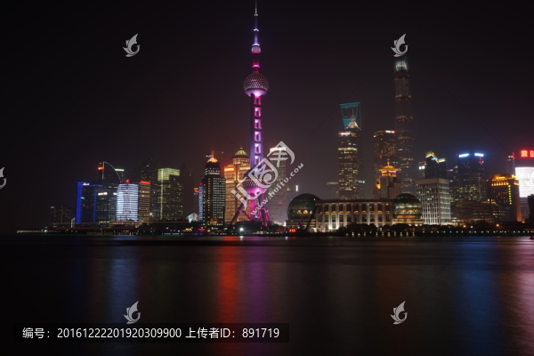 上海外灘夜景,東方明珠夜景