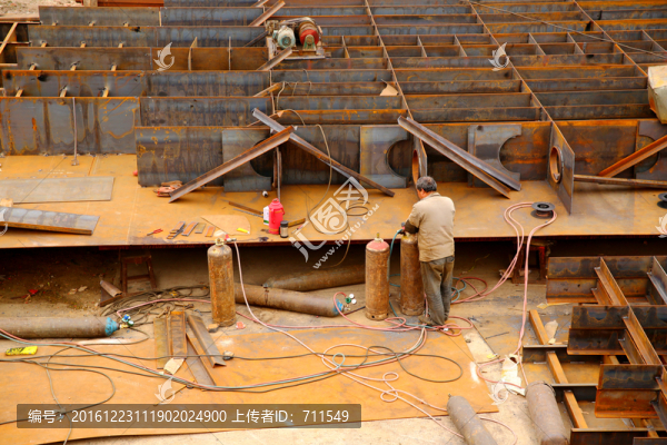 造船廠,船骨架