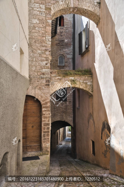 小巷。Spello。翁布里亞大區(qū)。