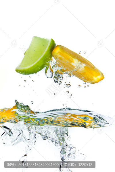 柑橘類水果飛濺